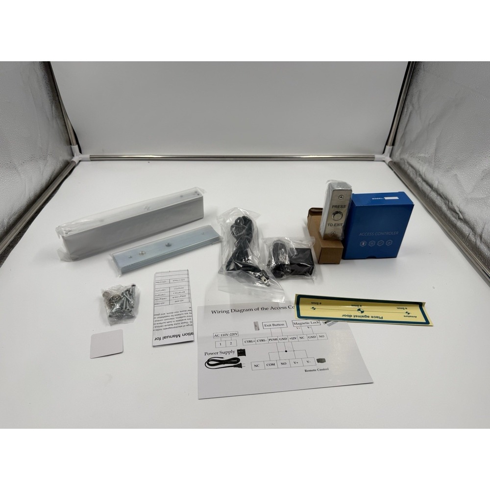 Door Access Control System Inswinging 600Lbs Magnetic Lock Kit Build-In Alarm Be